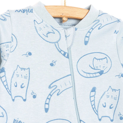 Bebetto Baby Boy Footless Jumpsuit - Indigo