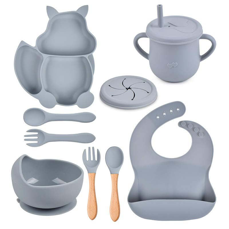 Little Lion 9 Piece Baby Weaning Set (Light Grey)