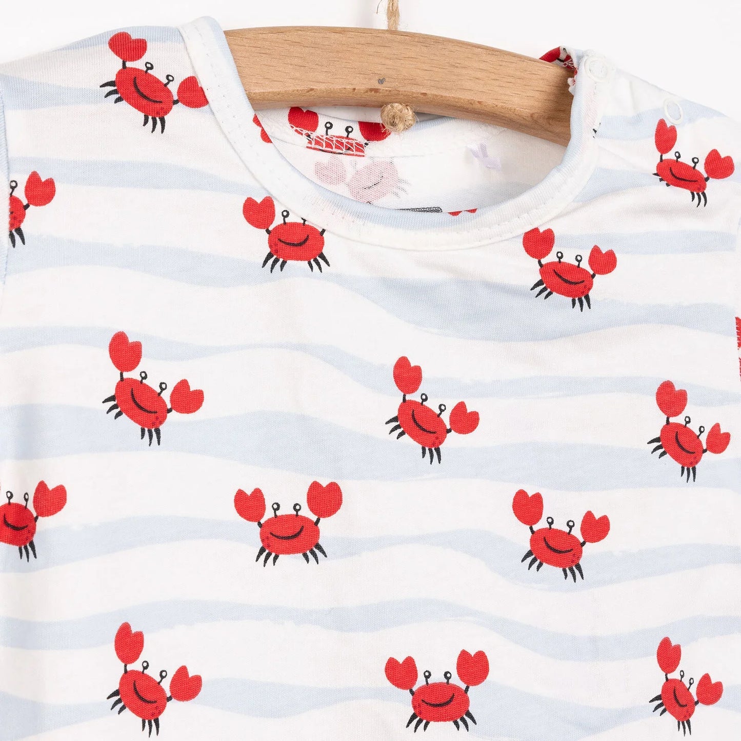 HelloBaby Newborn Boy Short Overalls - Ecru