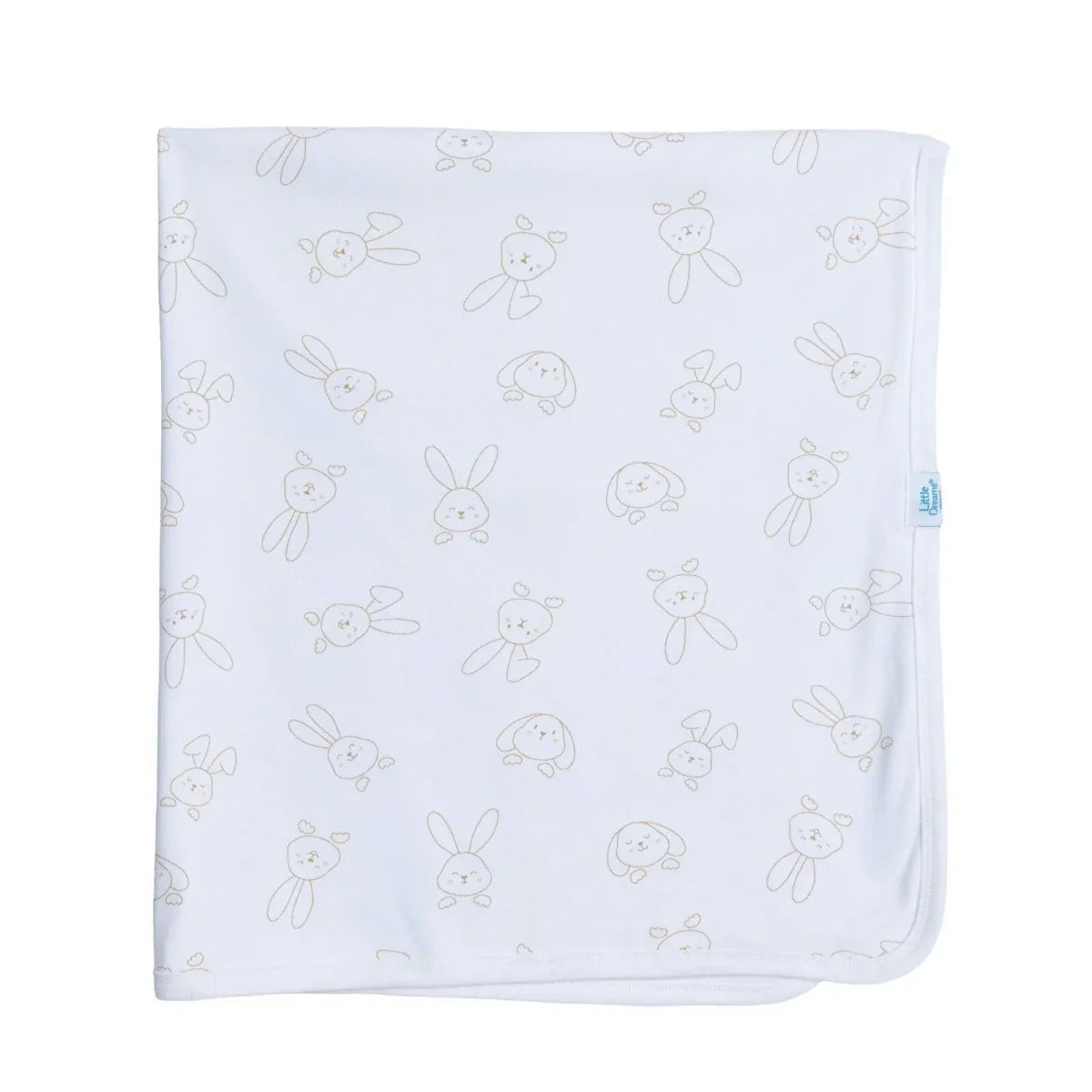 Little Dreams Girls Cotton Jersey Blankets - Ecru