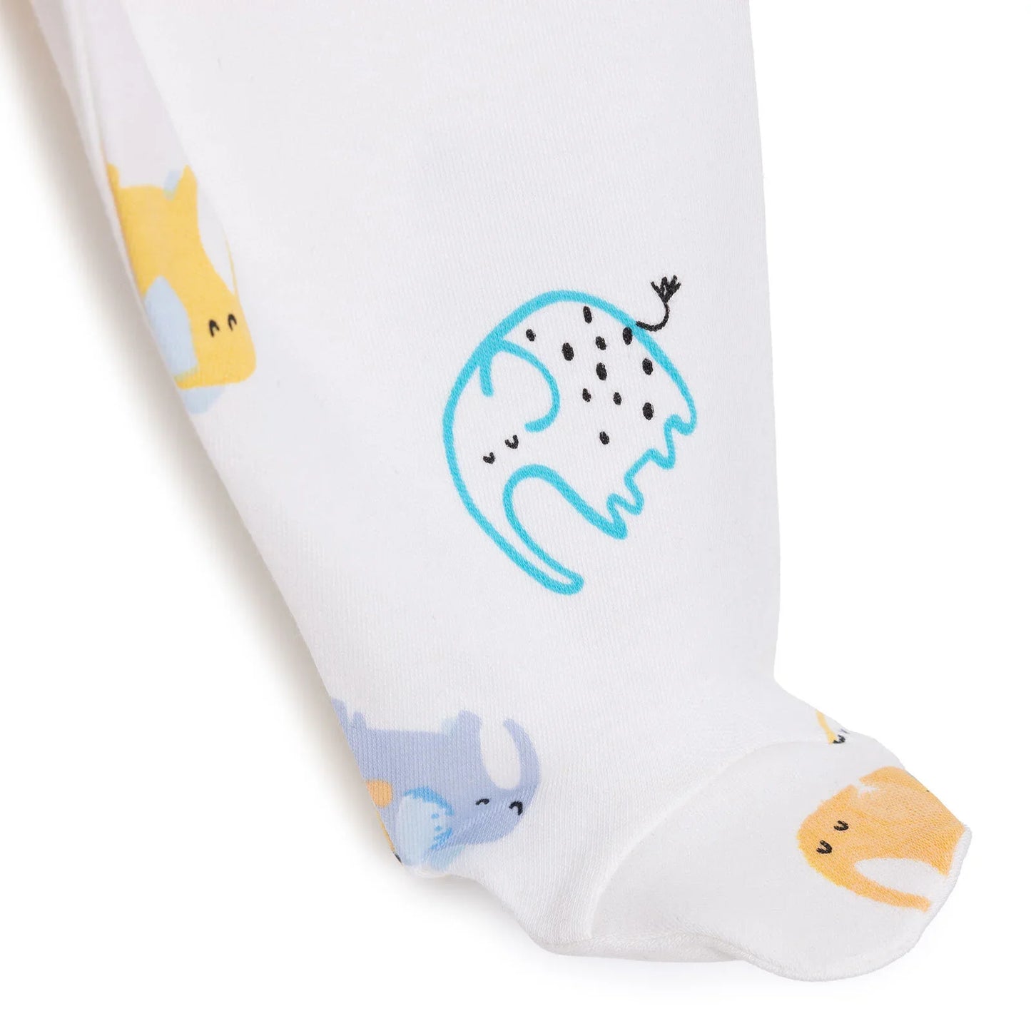 HelloBaby Unisex Wrapover Top-Footed Bottom - Ecru