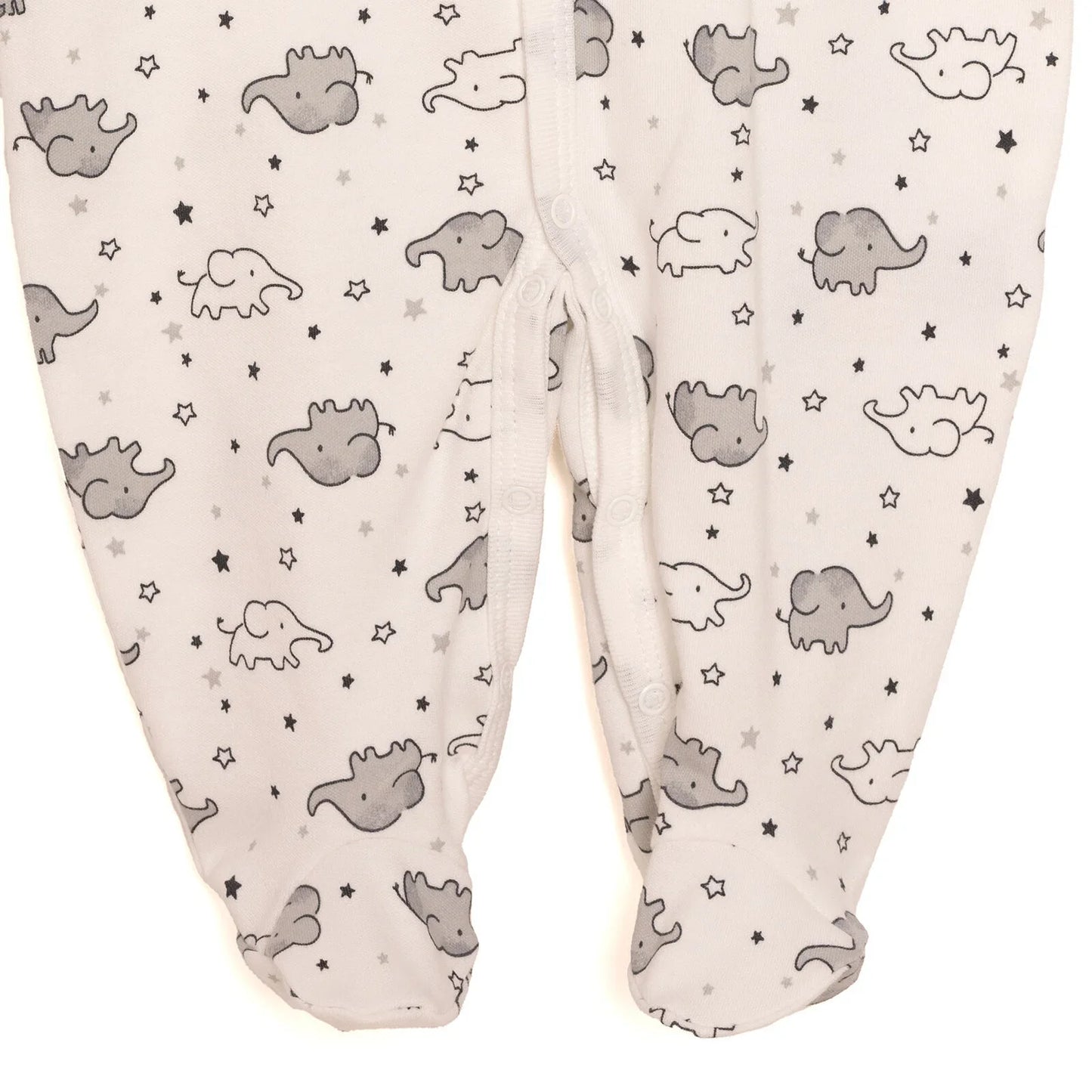 HelloBaby Newborn Baby Cute Elephant Jumpsyit - Ecru