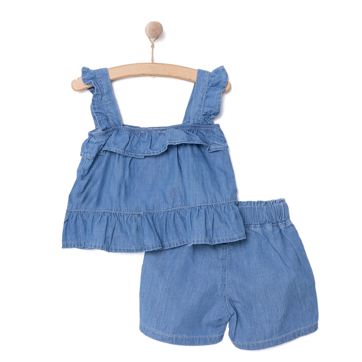 HelloBaby Daisy Girl Blouse & Shorts - Indigo