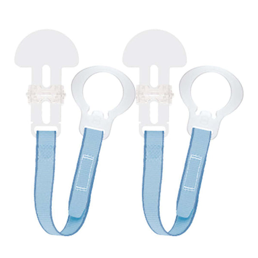 MAM Soother Clips (Pack of 2) - Available in Blue/Pink