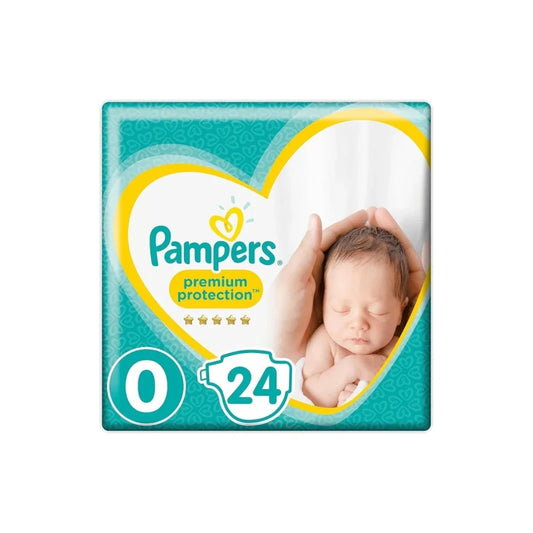 Pampers New Baby Size 0 Premium Protection - 24 nappies