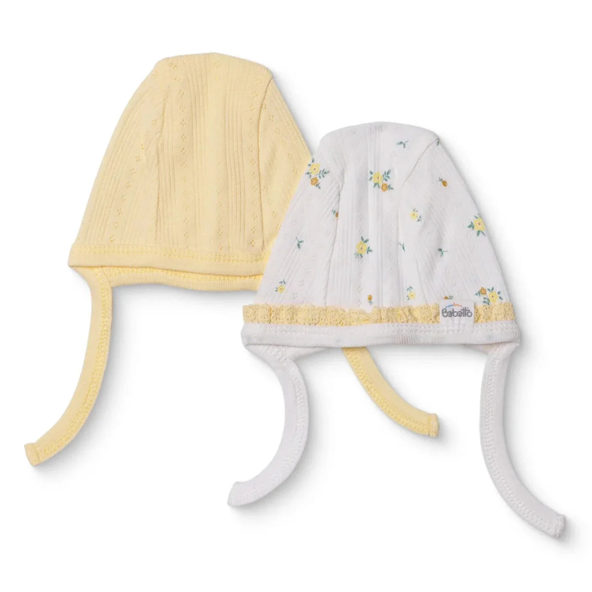 Bebetto Girls Hat Floral Print - Yellow
