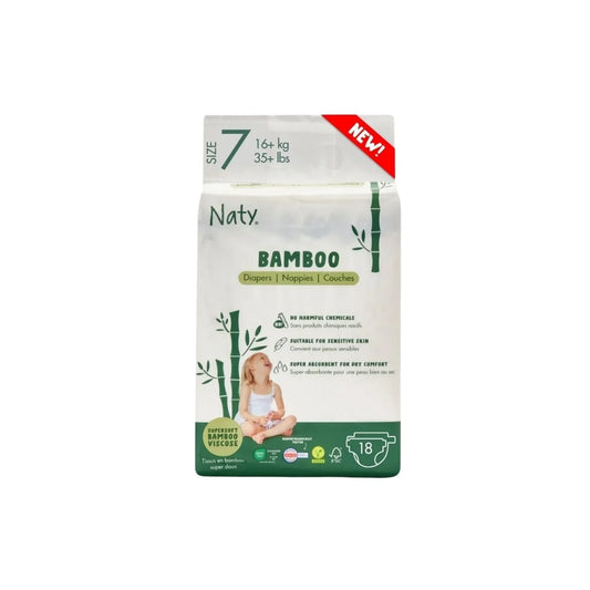 Naty Bamboo Viscose Baby Nappies Size 7 - 18 nappies