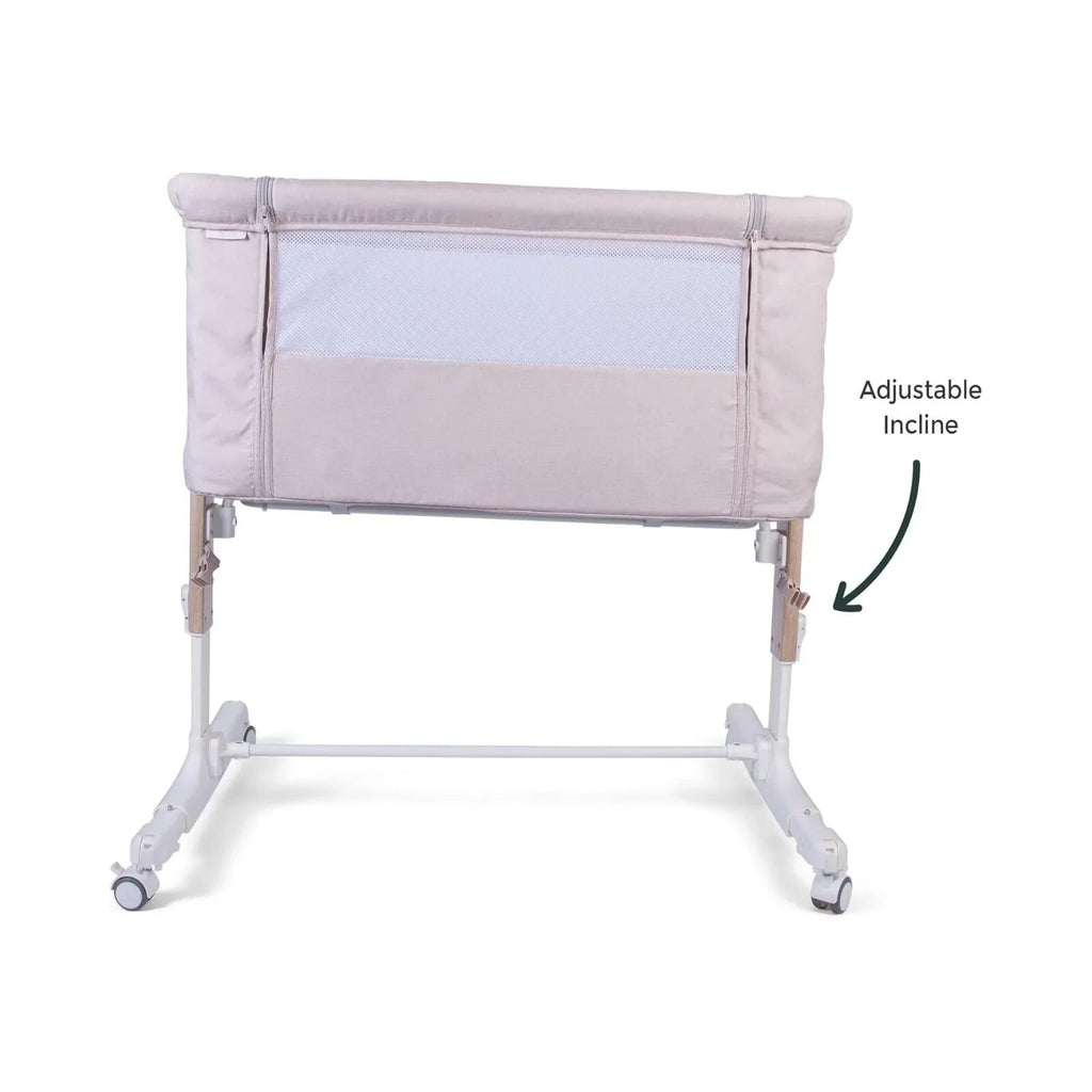 Red Kite Rockabye Bedside Crib - Oatmeal Colour