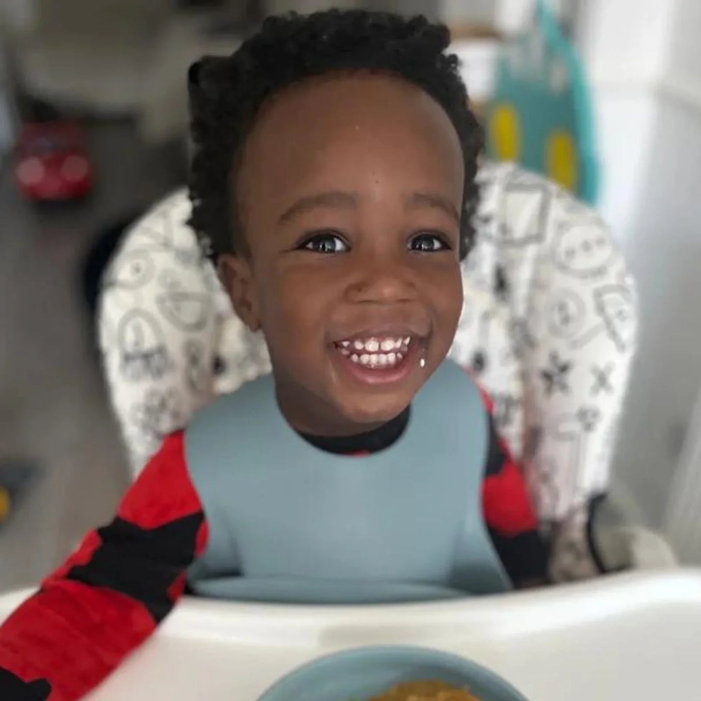 BLW Essentials Silicone Bib - Dusky Blue