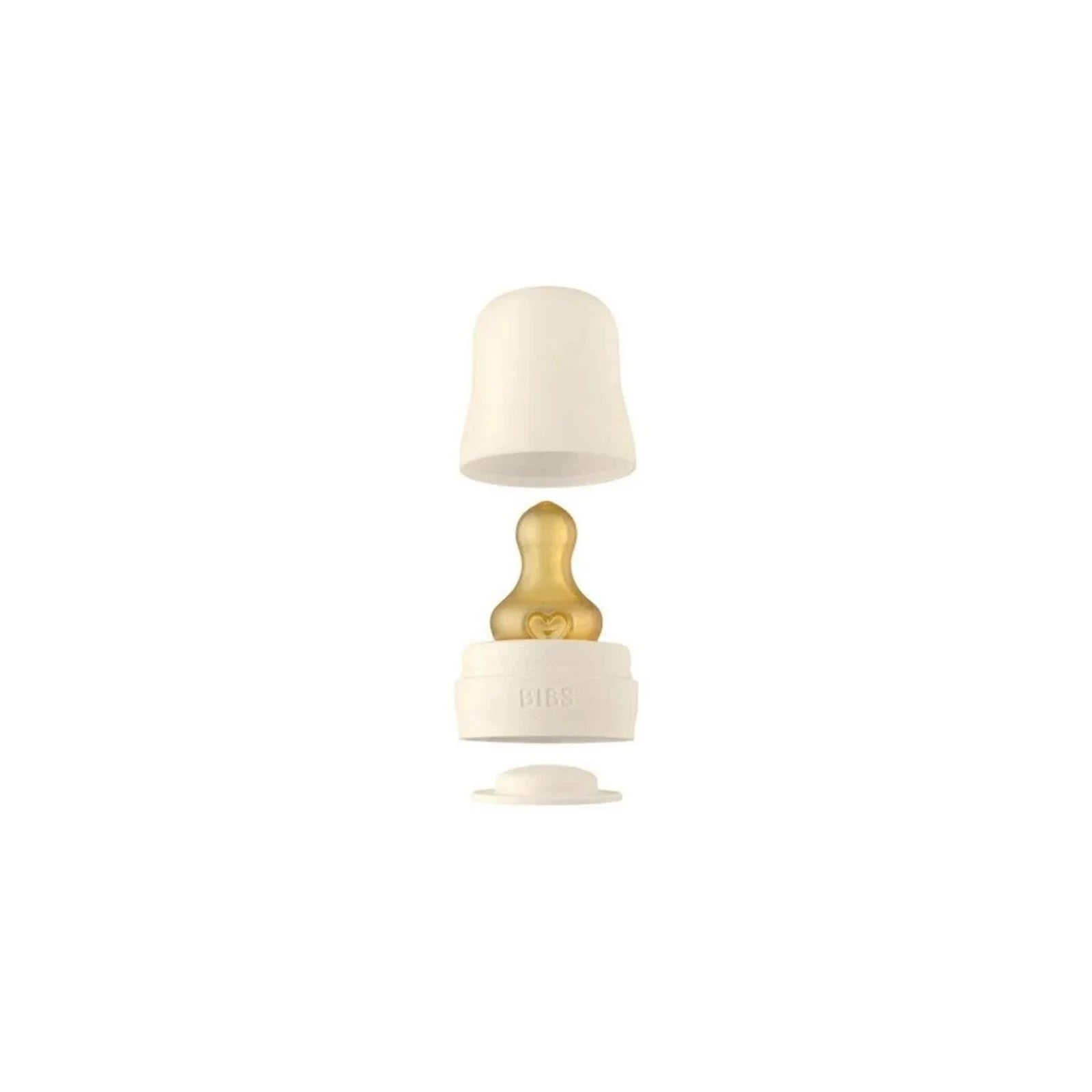 BIBS Baby Glass Bottle Complete Set Latex 110ml - Ivory