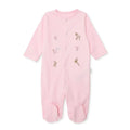 Bebetto Animal Print Long Sleeve Interlock Baby Sleepsuit with Feet (Newborn to 6-9 Months)