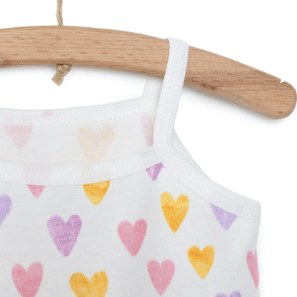 HelloBaby Baby Girl Rope Strap Bodysuit - Ecru