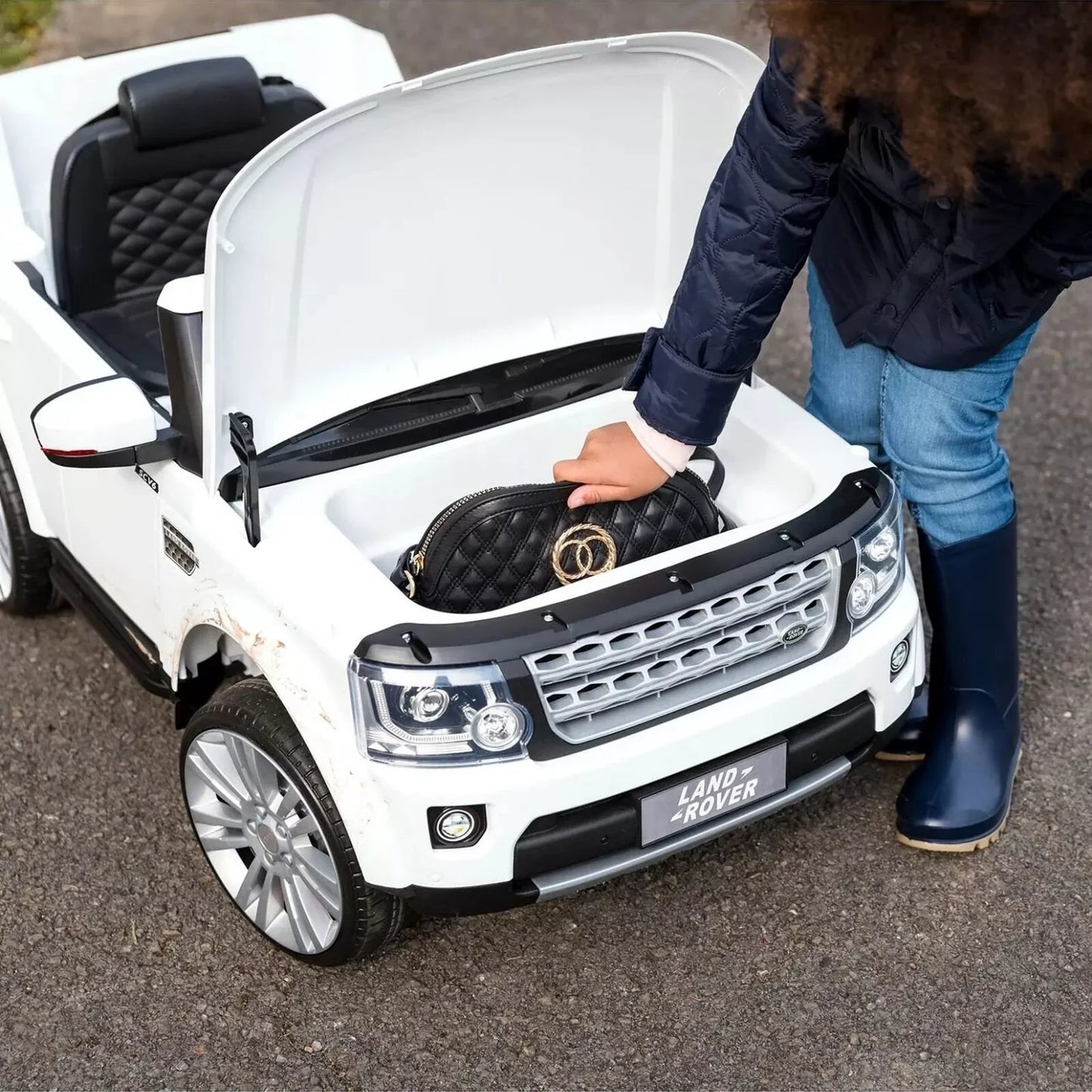 Xootz Land Rover Discovery 12V Ride On Lithium - White