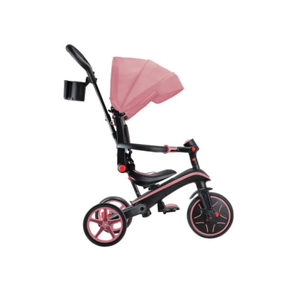 Globber Explorer Trike Foldable 4 in 1 - Deep Pastel Pink
