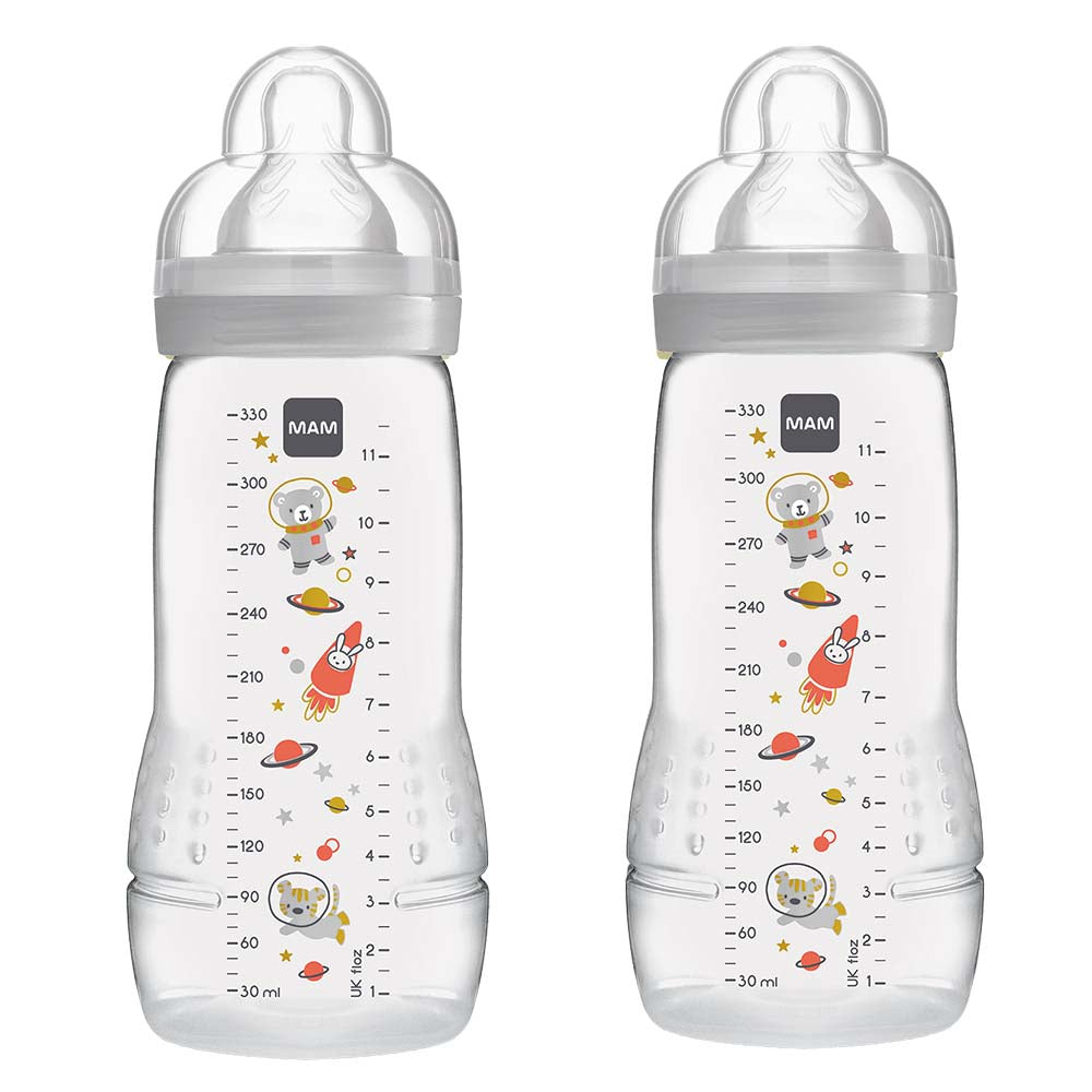 MAM Easy Active Bottles 330mls - Unisex (Pack of 2) - DESIGN MAY VARY TO IMAGE SHOWN