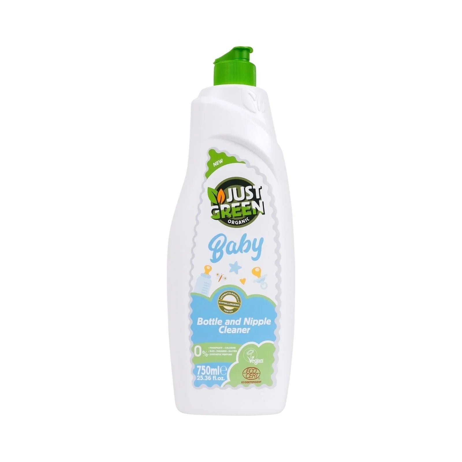 Just Green Organic Baby Bottle & Nipple Cleaner 750ml