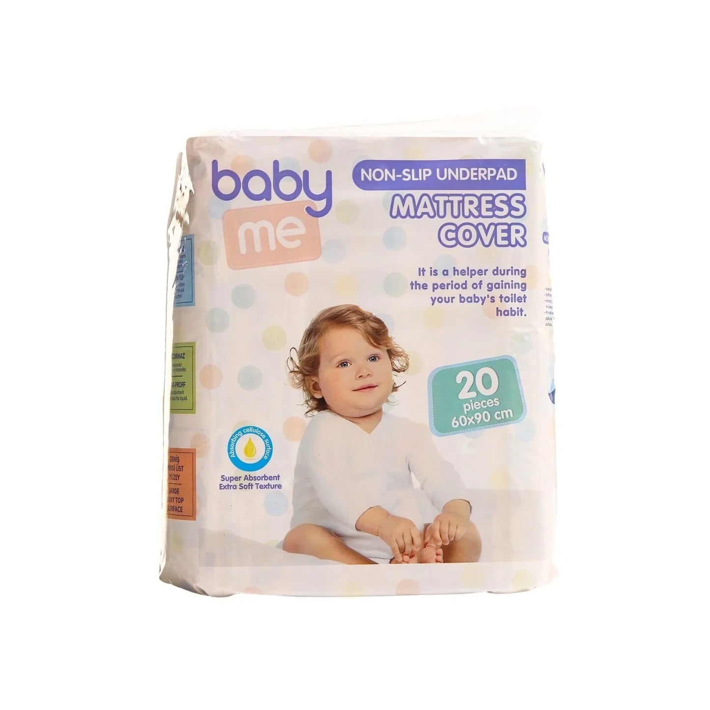 baby me Non-Slip Underpad Mattress Cover 60x90cm 20 pcs