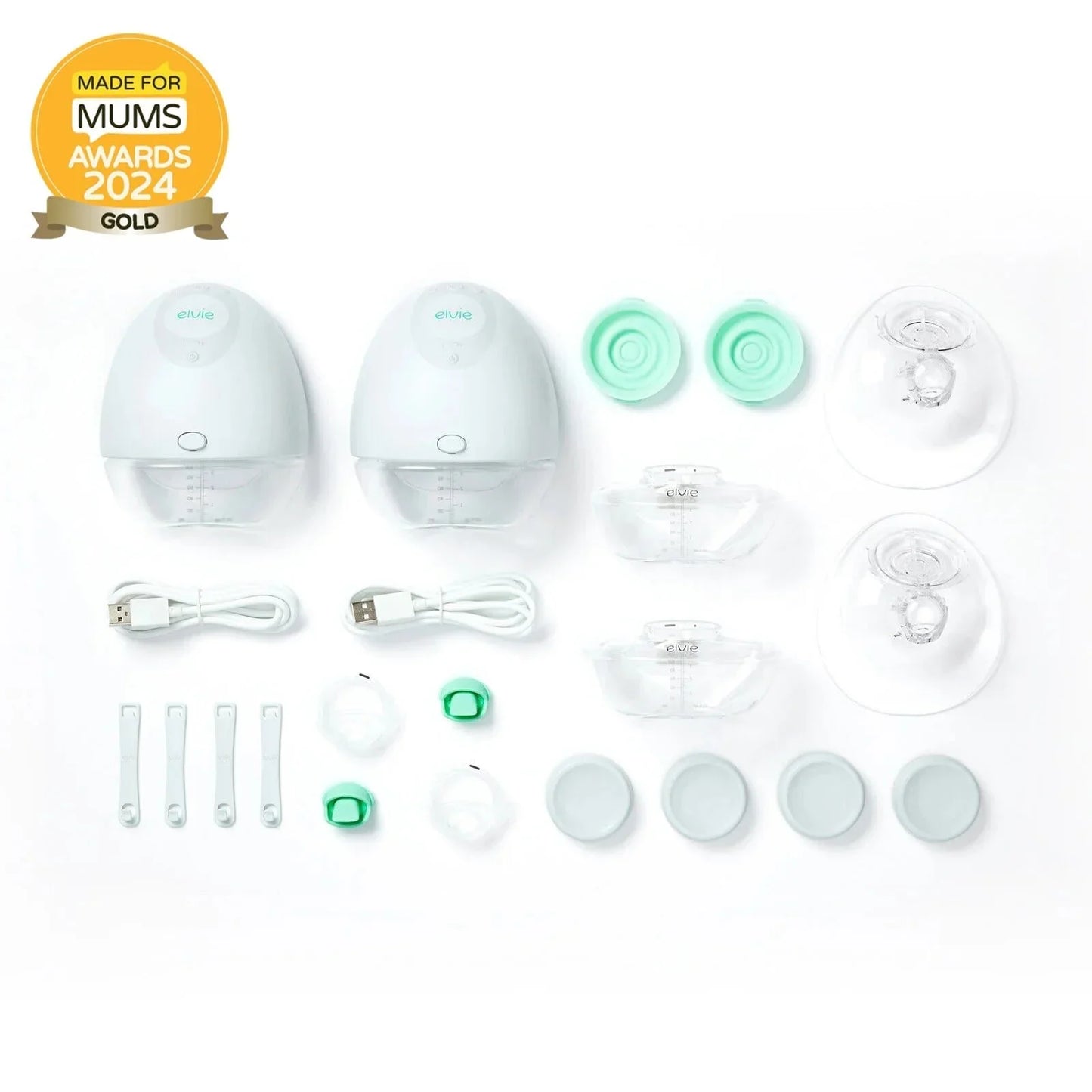 Elvie Pump Double Ultra-Quiet Wearable Electric Breast Pump