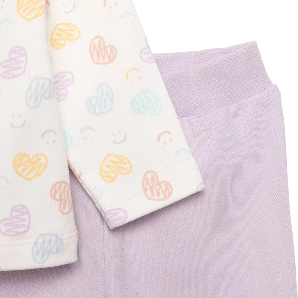 HelloBaby Girl Wrapover Top-Hat-Footed Bottom - Ecru