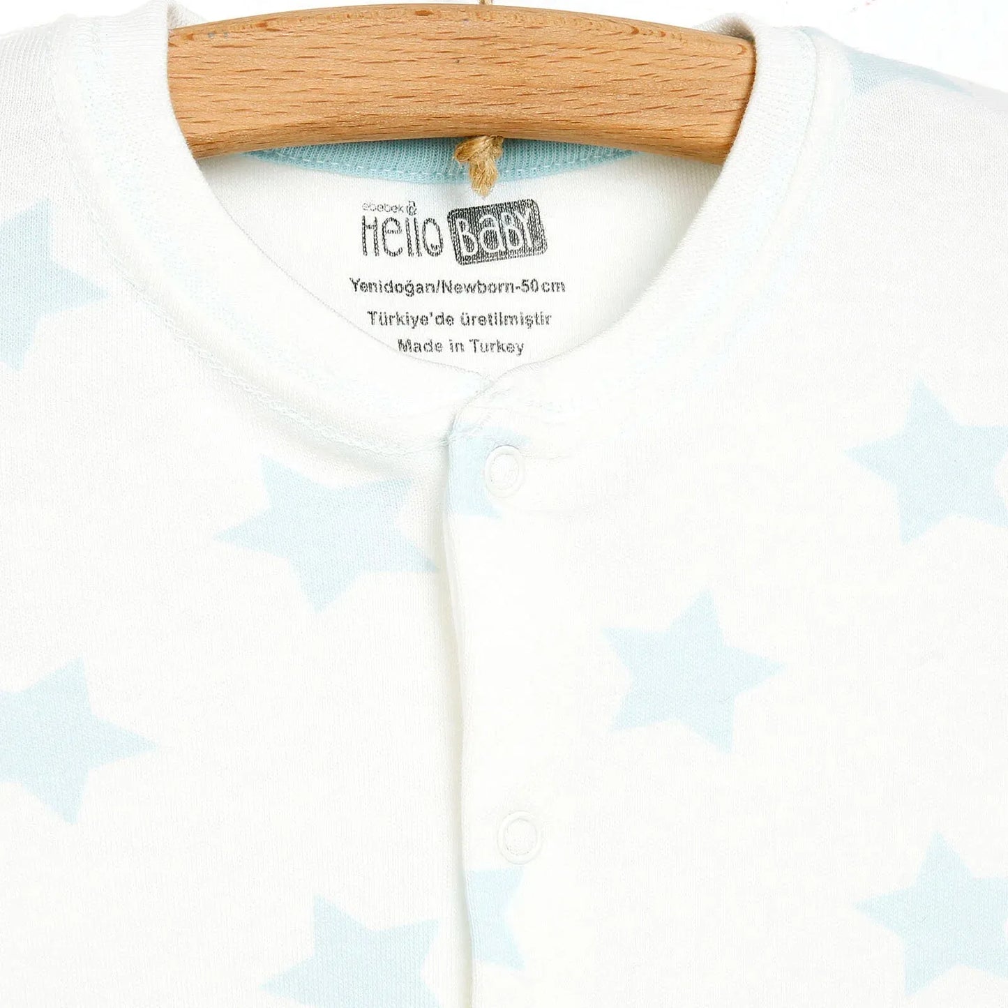 HelloBaby Newborn Baby Boy Footed Jumpsuit - Ecru