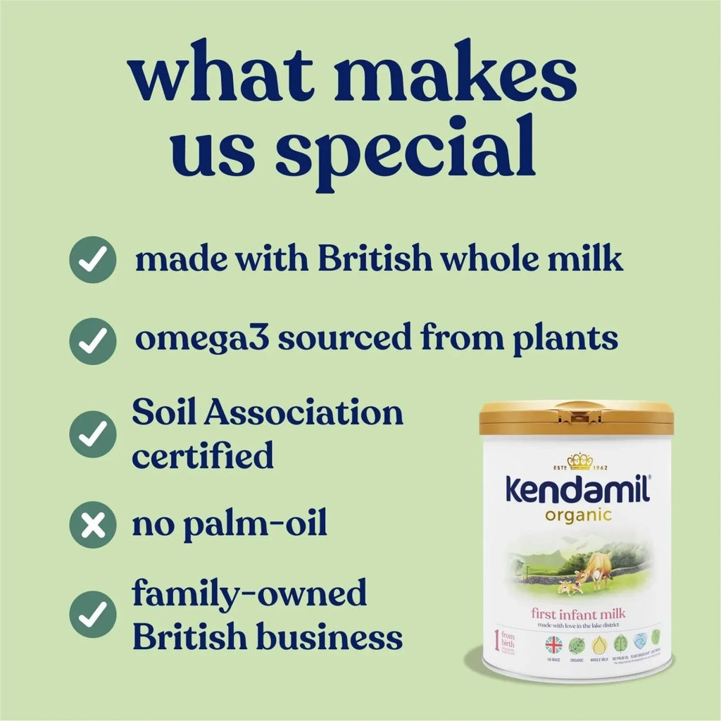 Kendamil Stage 1 Organic First Infant Milk Formula from Birth 800g Tin