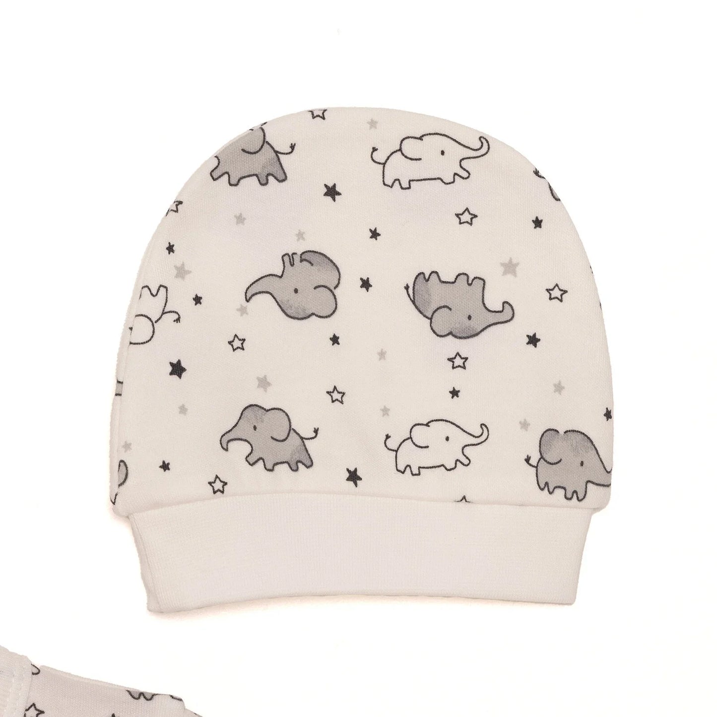 HelloBaby Newborn Baby Cute Elephant Jumpsyit - Ecru