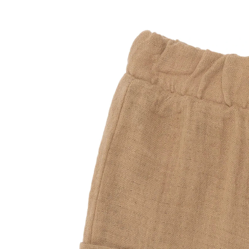 HelloBaby Boys Muslin Shorts - Brown