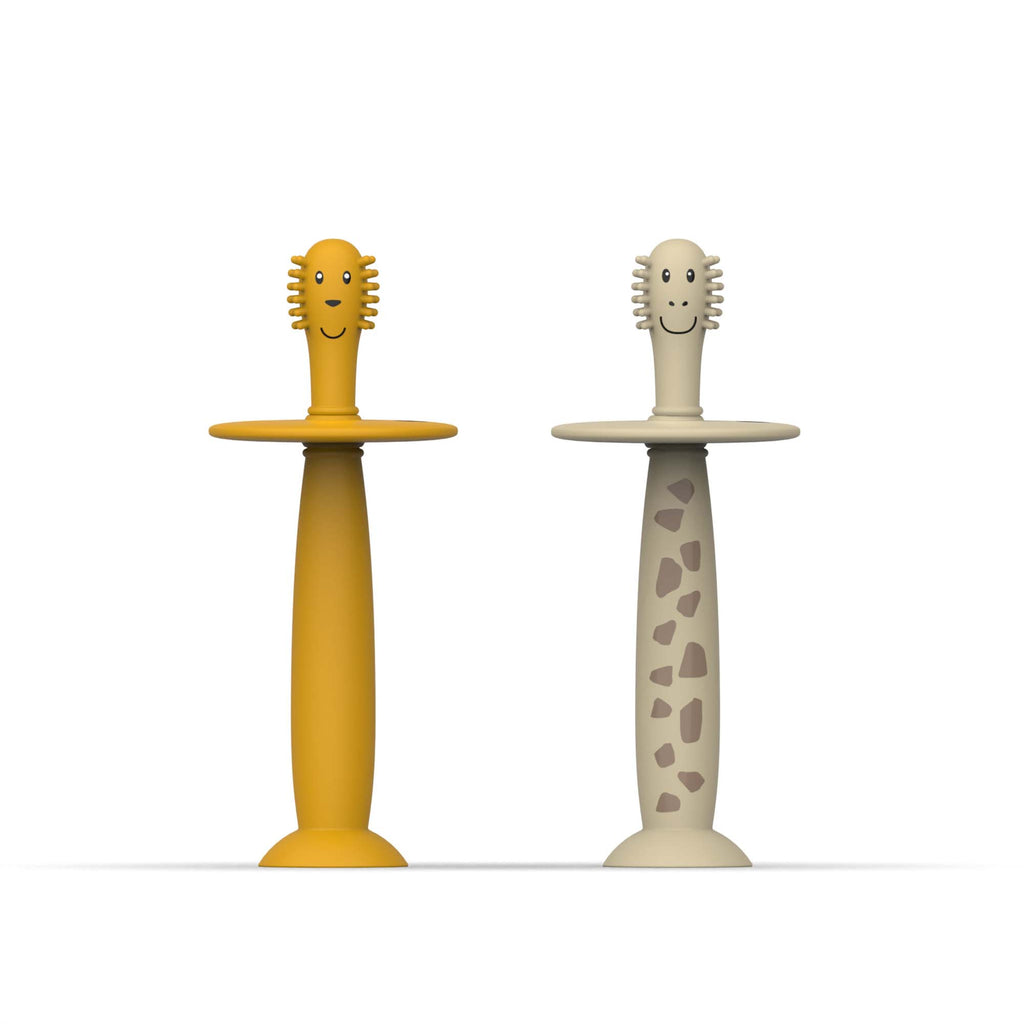 Matchstick Monkey Training Toothbrush (Lion/Giraffe) - Pack of 2