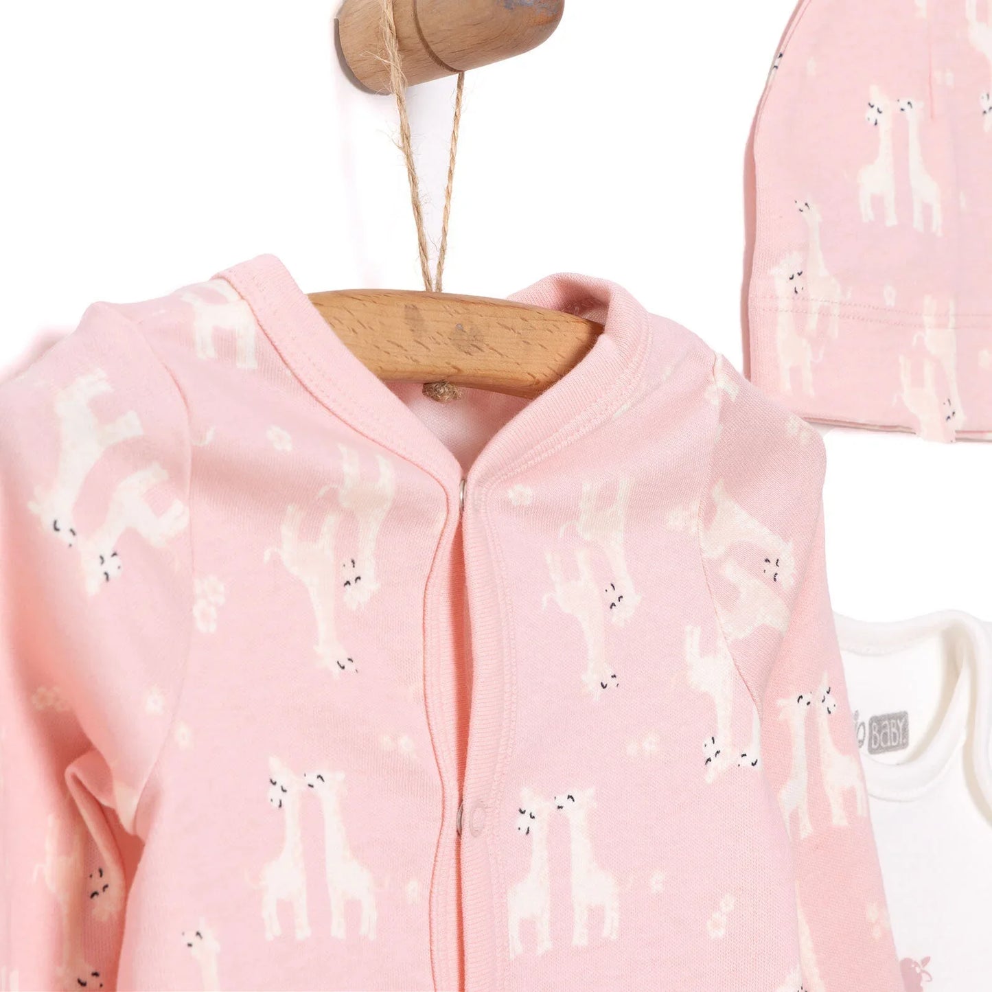 HelloBaby Baby Girl  Body-Jumpsuit-Hat - Salmon