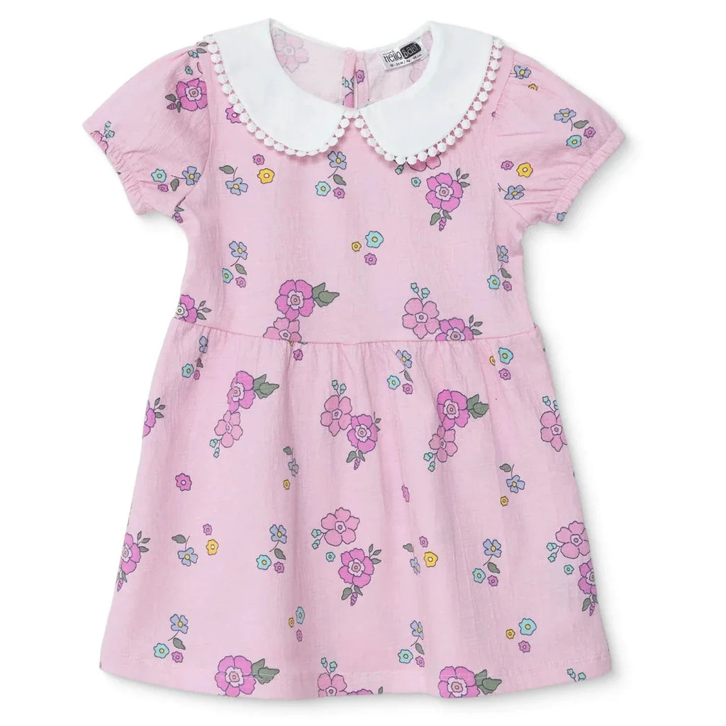 HelloBaby Baby Shirt Collar Short Sleeve Dress (6-9 Months to 4-5 Years)
