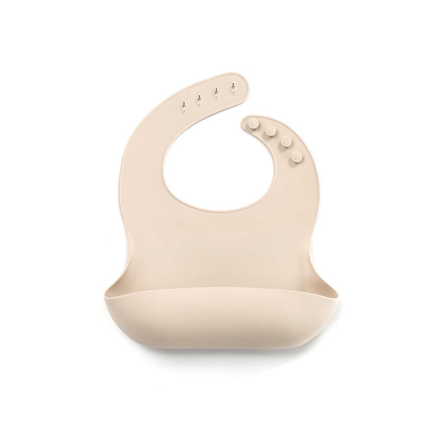 Roll-up Silicone Baby Bib with Stay-Open Crumb Catcher – 100% Food Grade Silicone