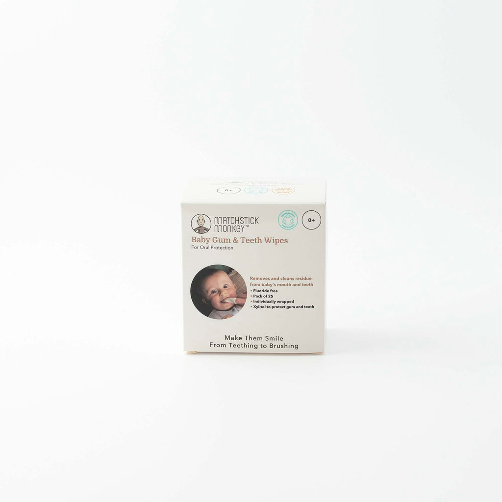 Matchstick Monkey Baby Gum & Tooth Wipes (Pack of 25)