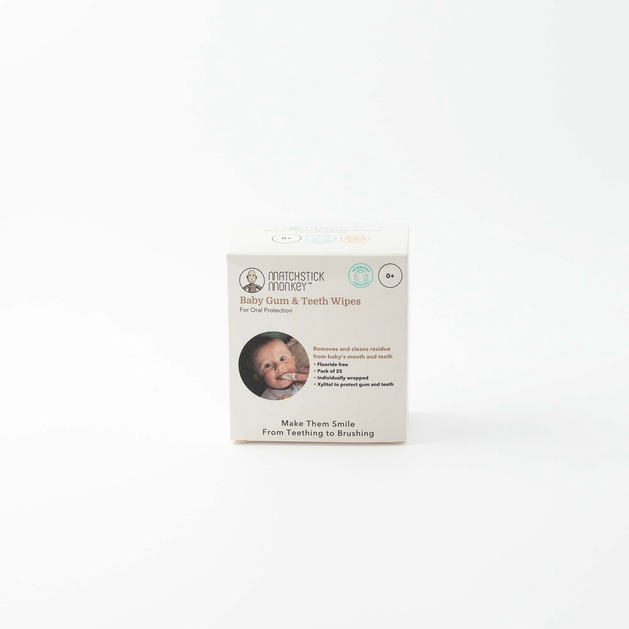Matchstick Monkey Baby Gum & Tooth Wipes (Pack of 25)