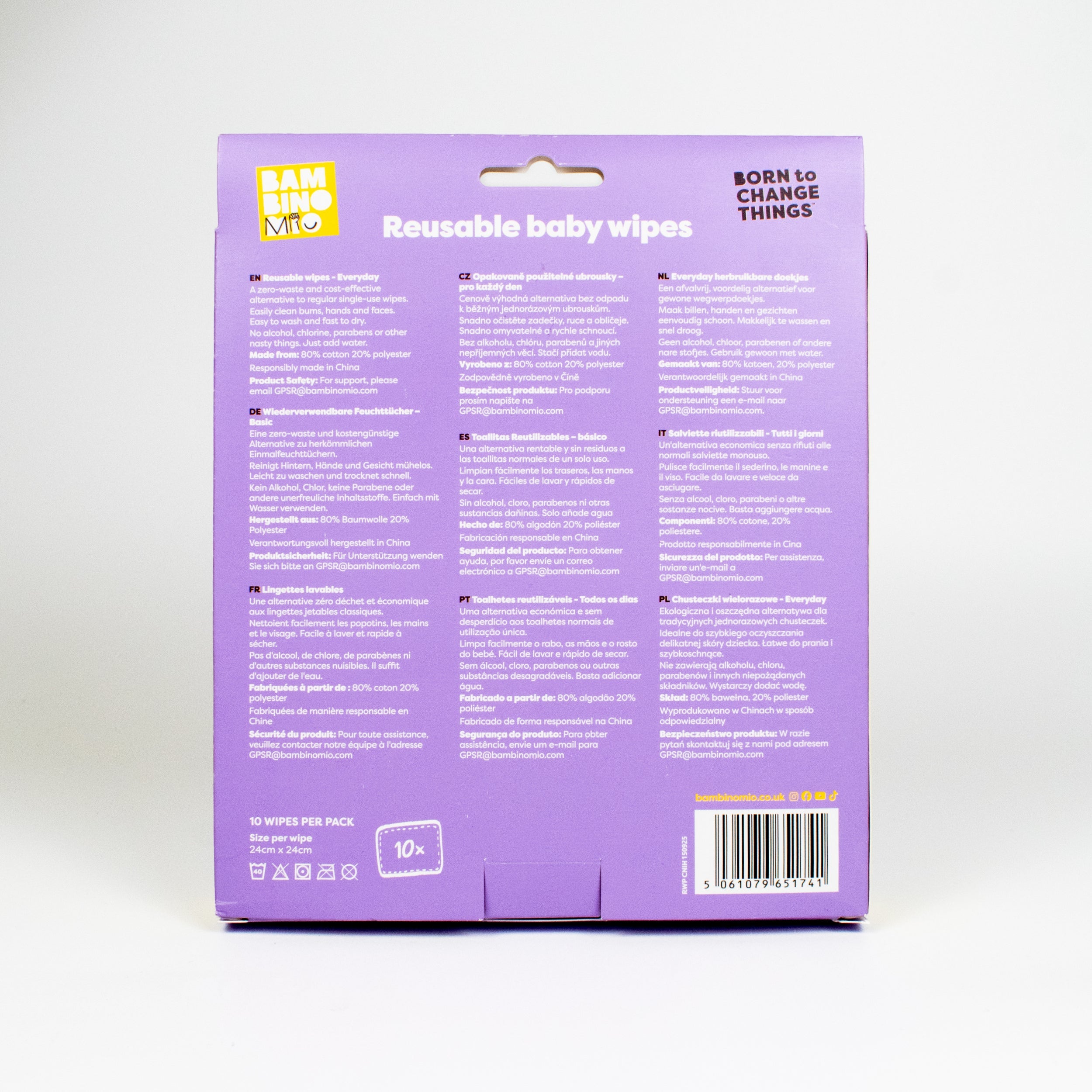 Reusable Baby Wipes for Sensitive Skin in Paintbox Pastels