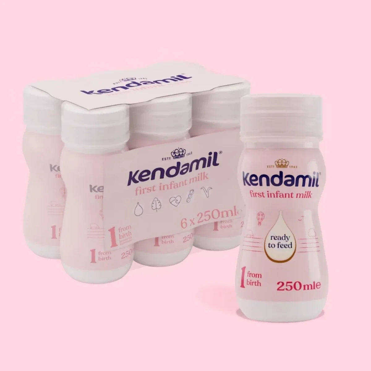 Kendamil Ready To Feed Stage 1 First Infant Milk from Birth 1500ml (6x250ml)