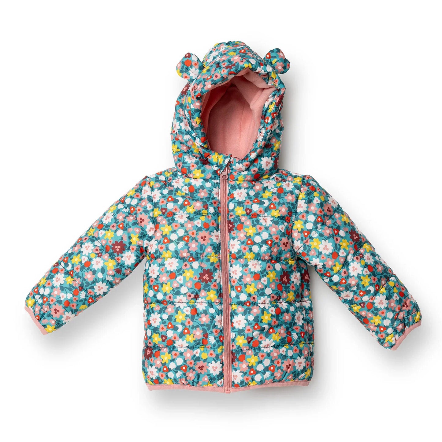 HelloBaby Baby Girl Floral Printed Coat - Printed