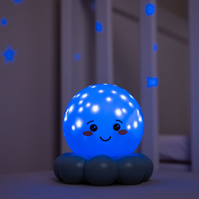 Cloud B Twinkles To Go Octo™ Portable Octopus Star Projector Night Light for Babies, Pastel Blue