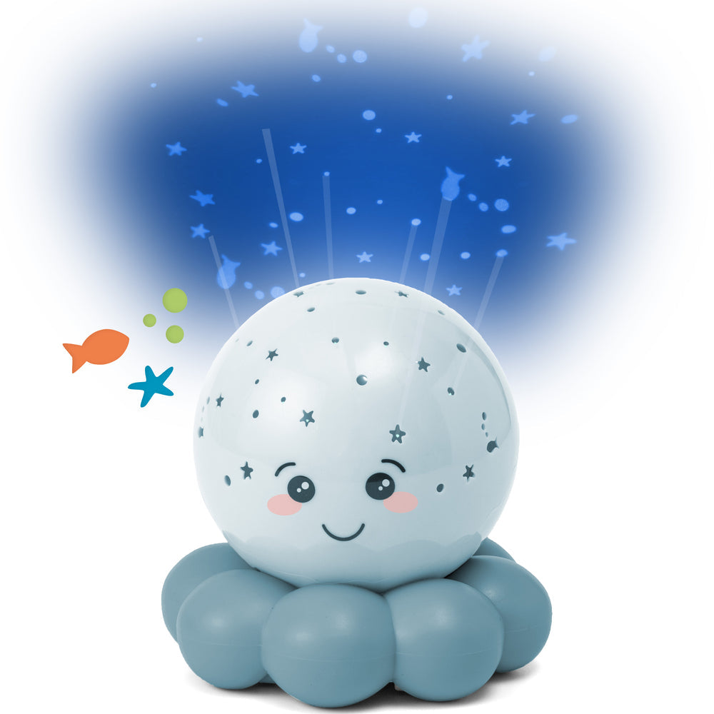 Cloud B Twinkles To Go Octo™ Portable Octopus Star Projector Night Light for Babies, Pastel Blue