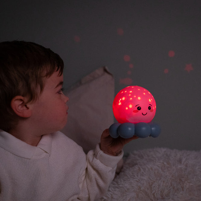 Cloud B Twinkles To Go Octo™ Portable Octopus Star Projector Night Light for Babies, Pastel Pink