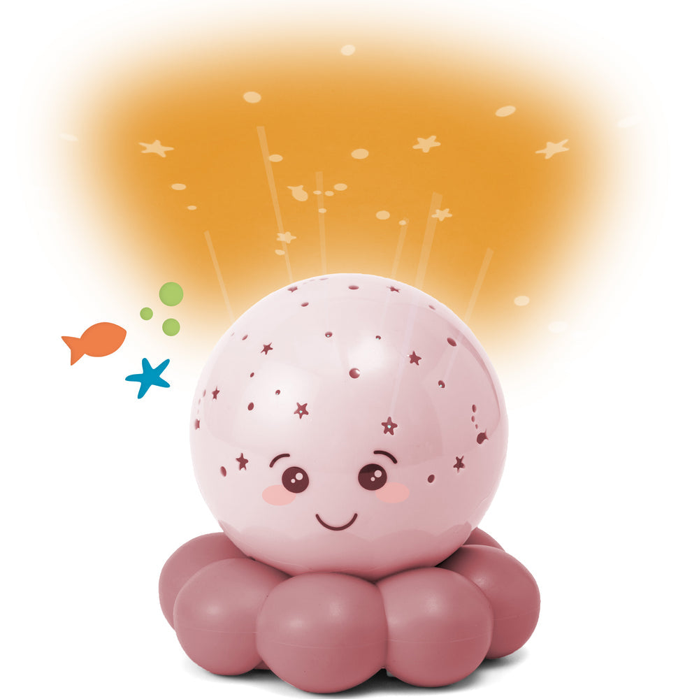 Cloud B Twinkles To Go Octo™ Portable Octopus Star Projector Night Light for Babies, Pastel Pink