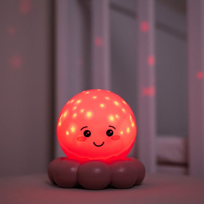 Cloud B Twinkles To Go Octo™ Portable Octopus Star Projector Night Light for Babies, Pastel Pink
