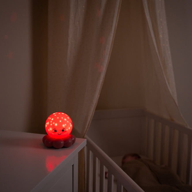 Cloud B Twinkles To Go Octo™ Portable Octopus Star Projector Night Light for Babies, Pastel Pink