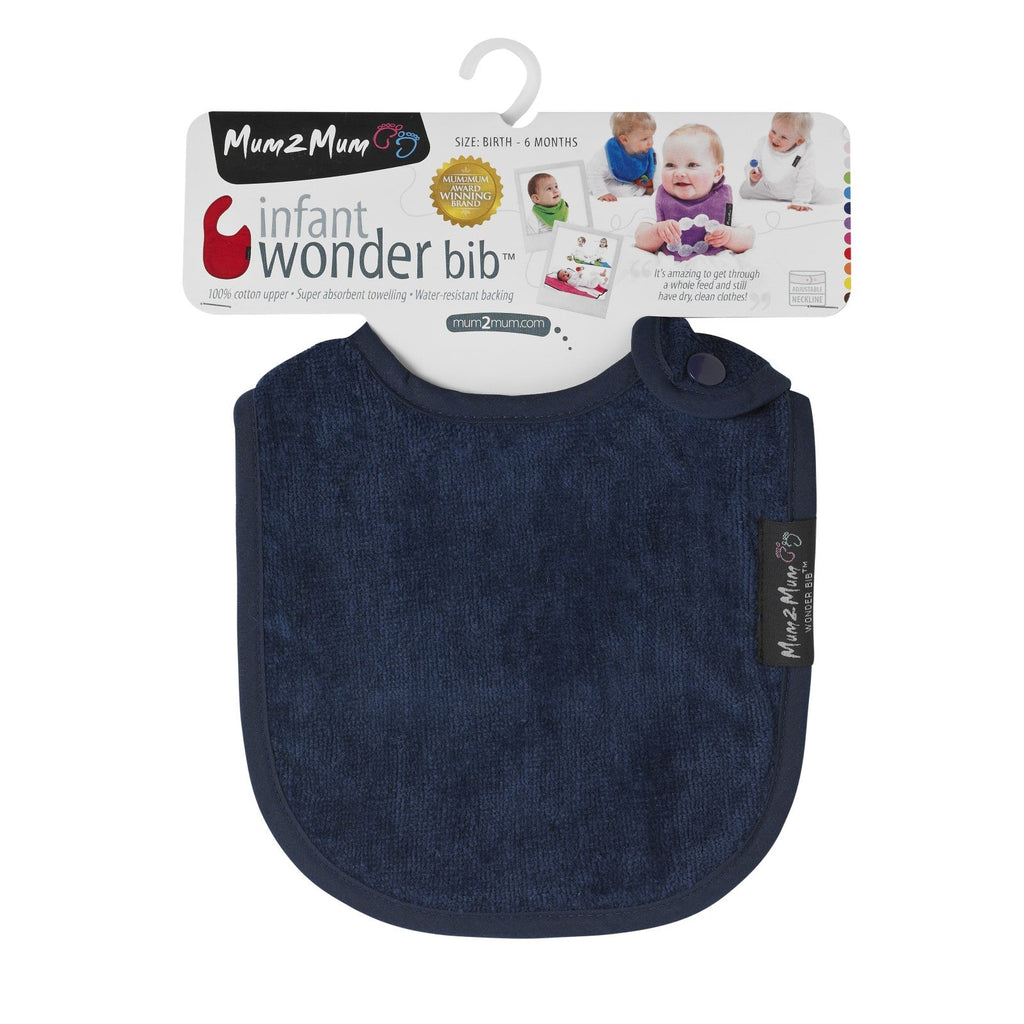 Mum 2 Mum Infant Wonder Bib - Navy Blue
