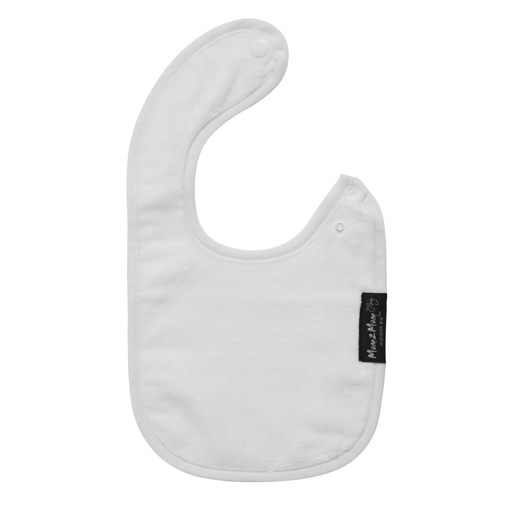 Mum 2 Mum Infant Wonder Bib - White