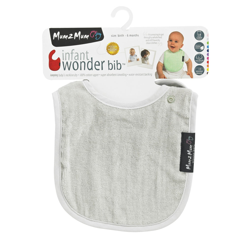 Mum 2 Mum Infant Wonder Bib - Stone Grey