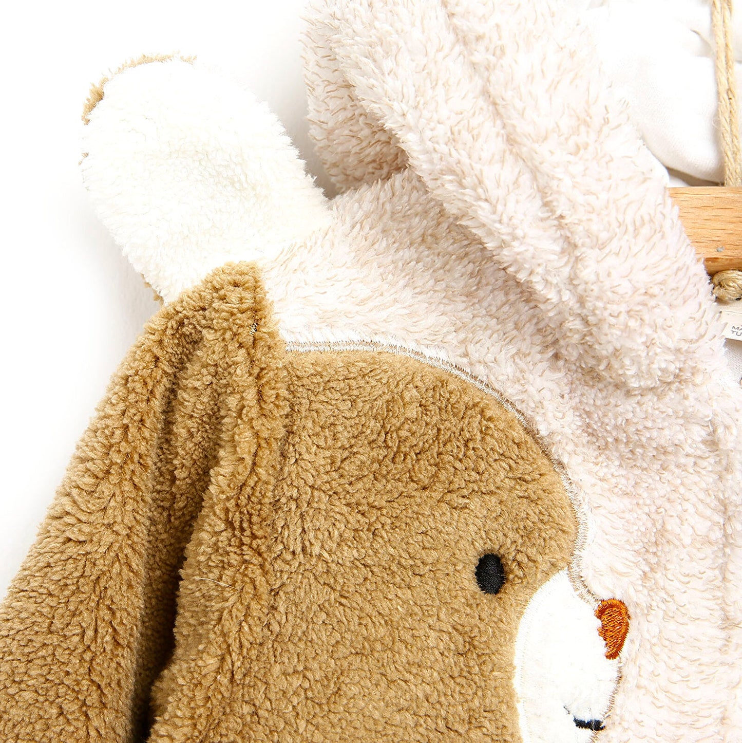 Midimod Newborn Cute Bears Welsoft Footed Jumpsuit - Beige