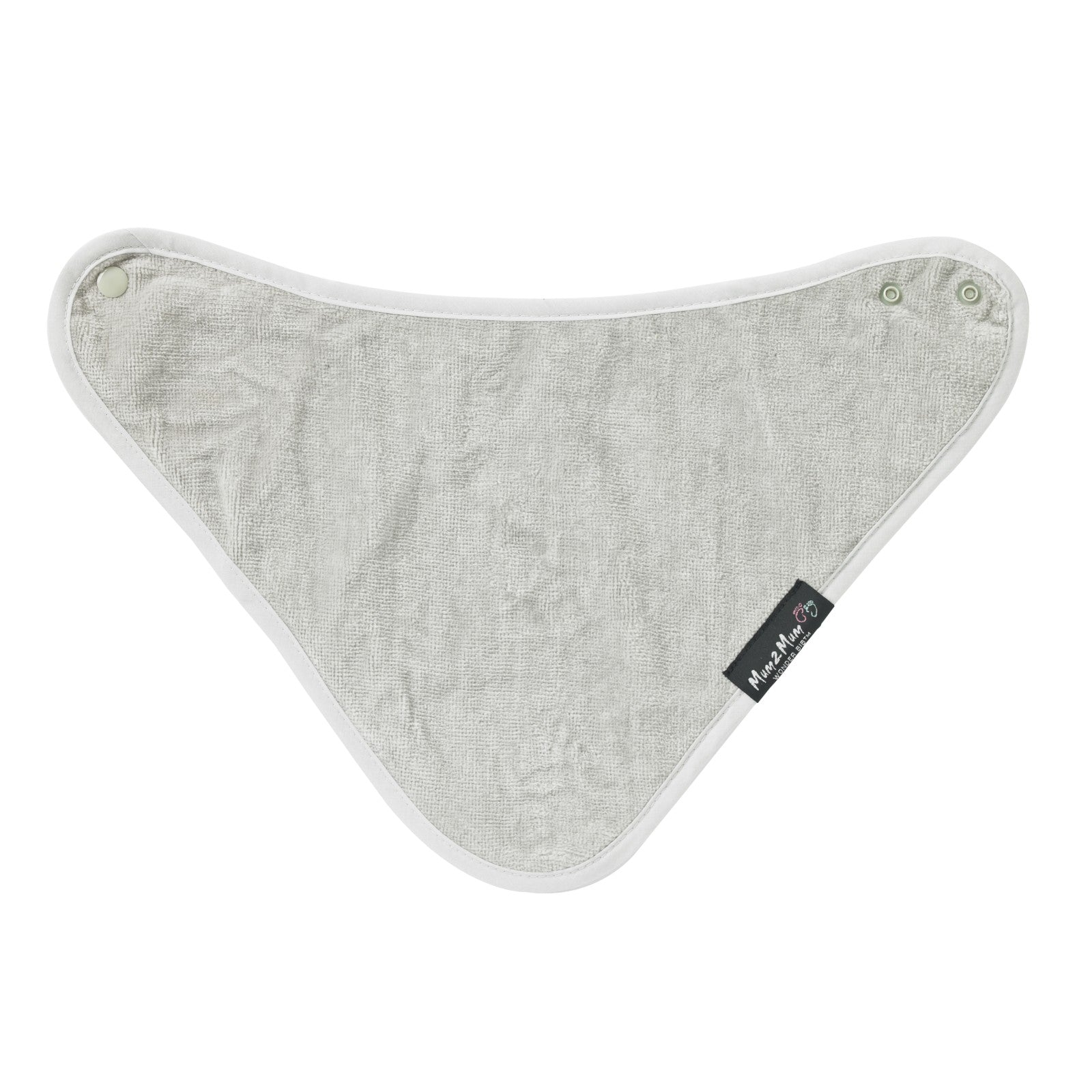 Mum 2 Mum Bandana Style Wonder Bib - Stone Grey