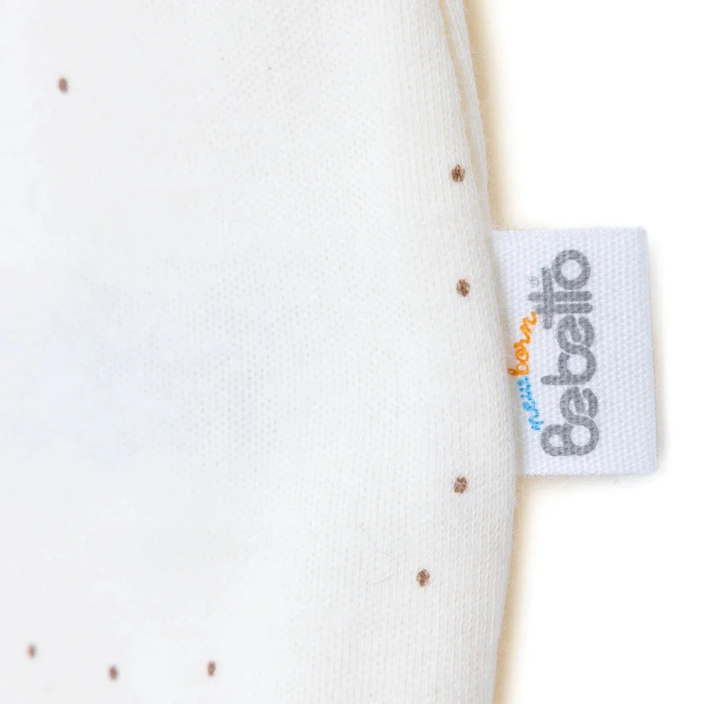 Bebetto Bunny Embroidered Long Sleeve Interlock Baby Sleepsuit with Feet (Newborn to 6-9 Months)