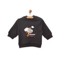 HelloBaby Basic Low Raised Lion Printed Sweatshirt - Dark Grey
