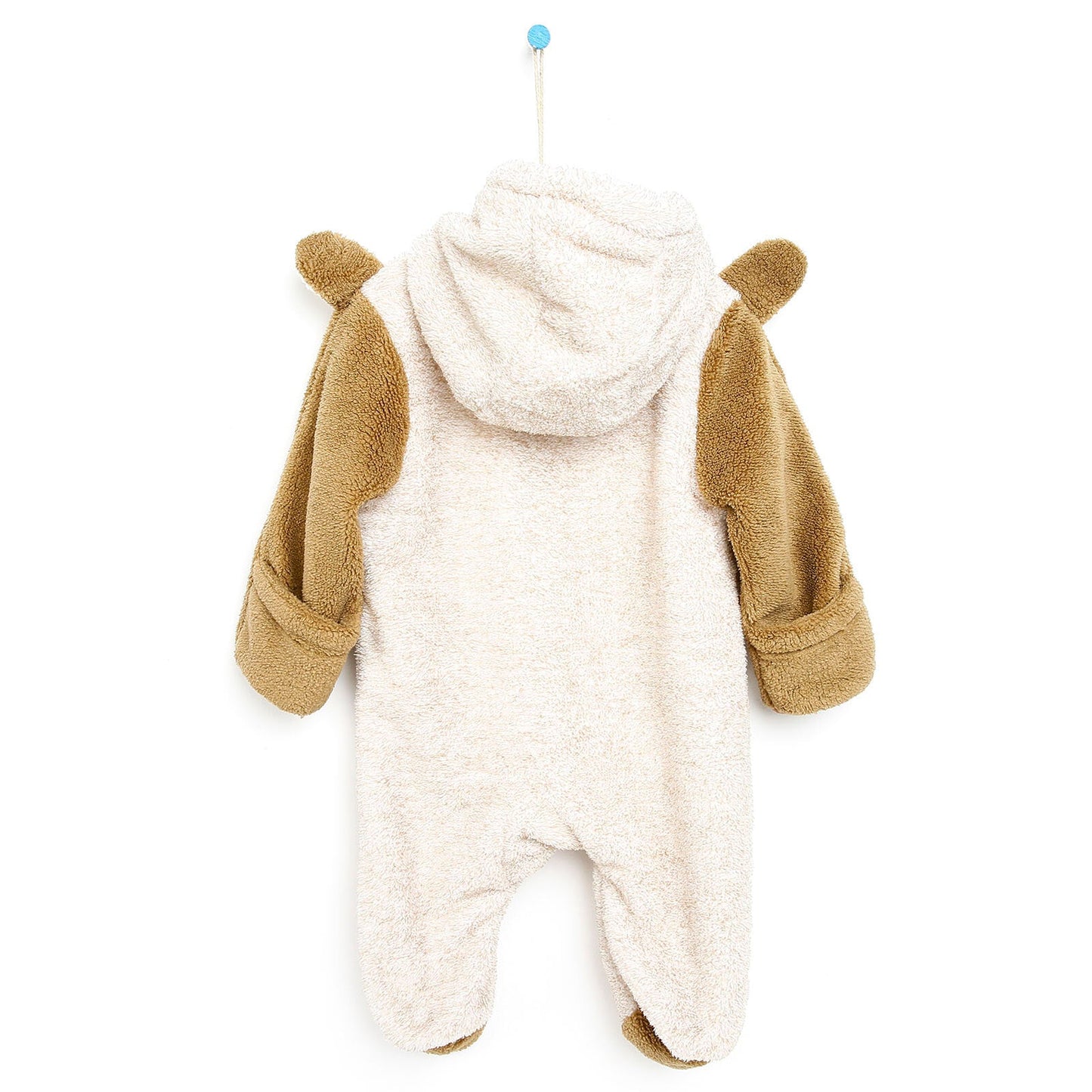 Midimod Newborn Cute Bears Welsoft Footed Jumpsuit - Beige